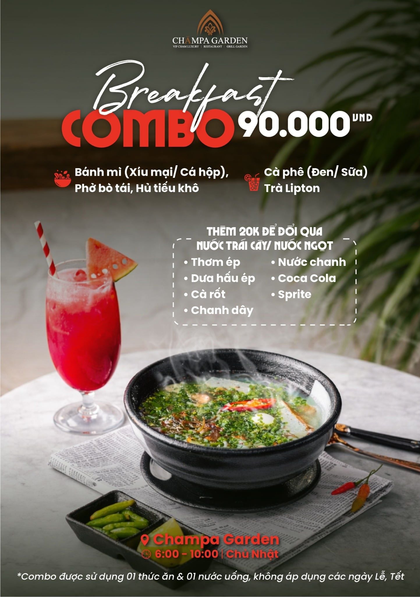 GOOD MORNING - KHỞI ĐỘNG NGÀY MỚI VỚI COMBO ĂN SÁNG CHỈ 90K