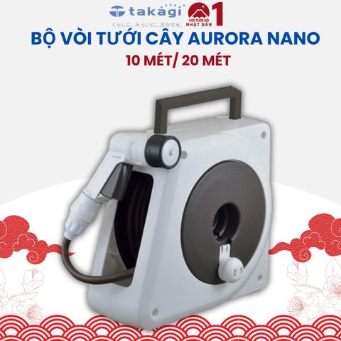 Bộ Vòi Thu Rút Tưới Cây 10- 20 Mét Aurora Nano Takagi Nhật Bản RM110BR/RM220BR