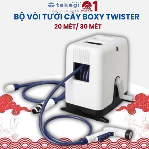 Bộ Vòi Tưới Cây 20-30 Mét Takagi Nhật Bản Boxy Twister RC220TNB/ RC330TNB