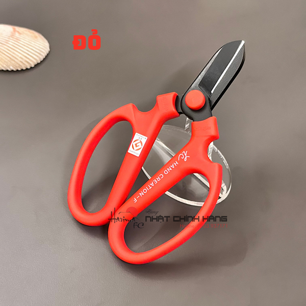 Kéo Cắm Hoa Sakagen Hand Creation F-170 Lưỡi Đen - Màu Đỏ