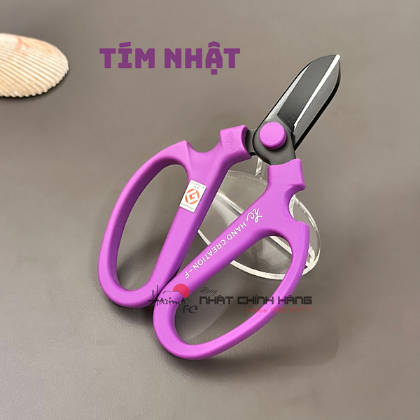Kéo Cắm Hoa Sakagen Hand Creation F-170 Lưỡi Đen - Màu Tím Nhật