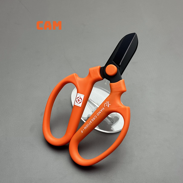 Kéo Cắm Hoa Sakagen Hand Creation F-170 Lưỡi Đen - Màu Cam