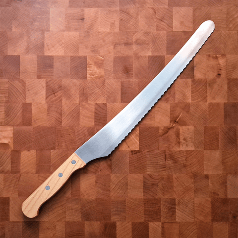 Dao cắt bánh mì / bánh bông lan lưỡi răng cưa inox Nisaku 330mm (No.3020)