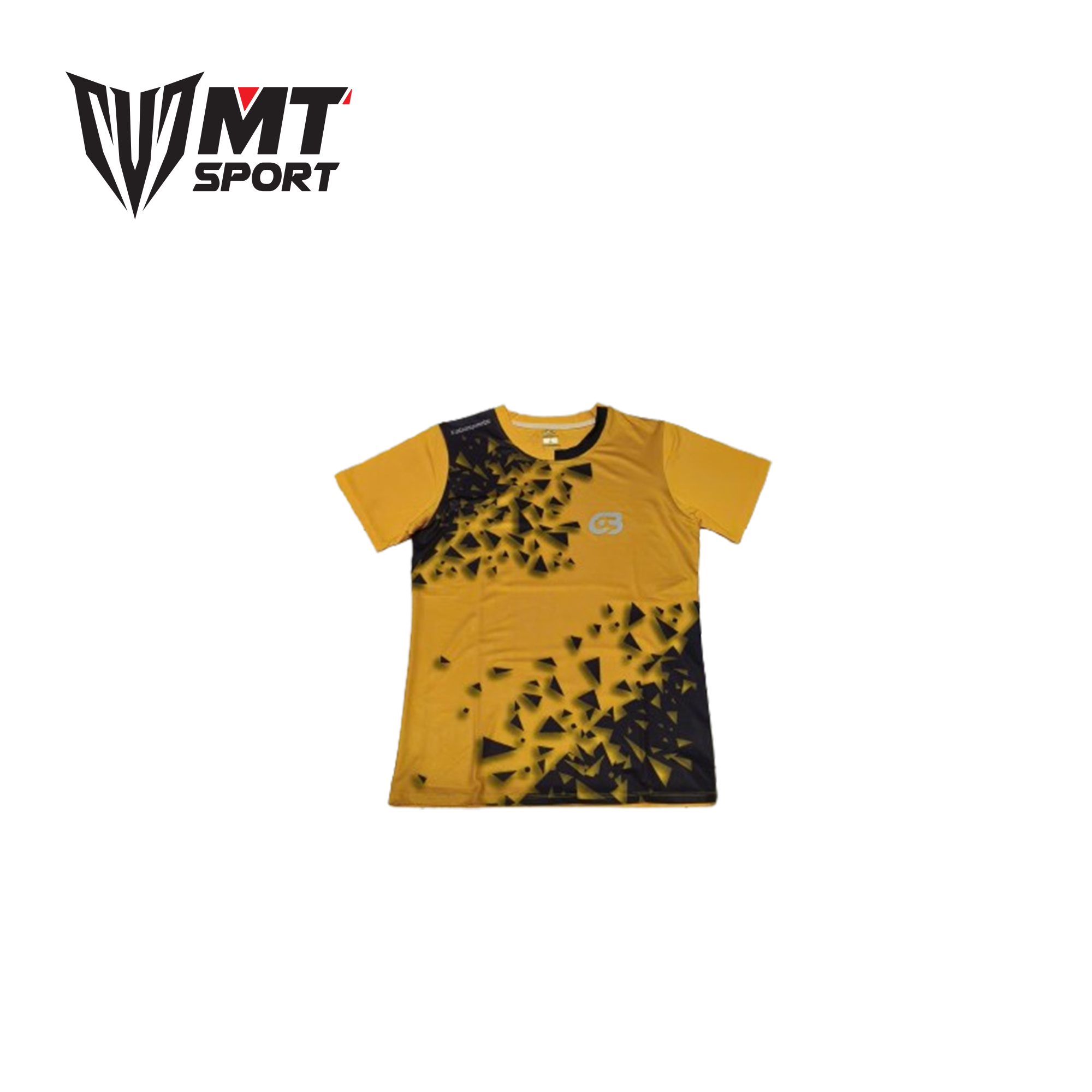 Áo cầu lông Caba nữ vàng họa tiết đen