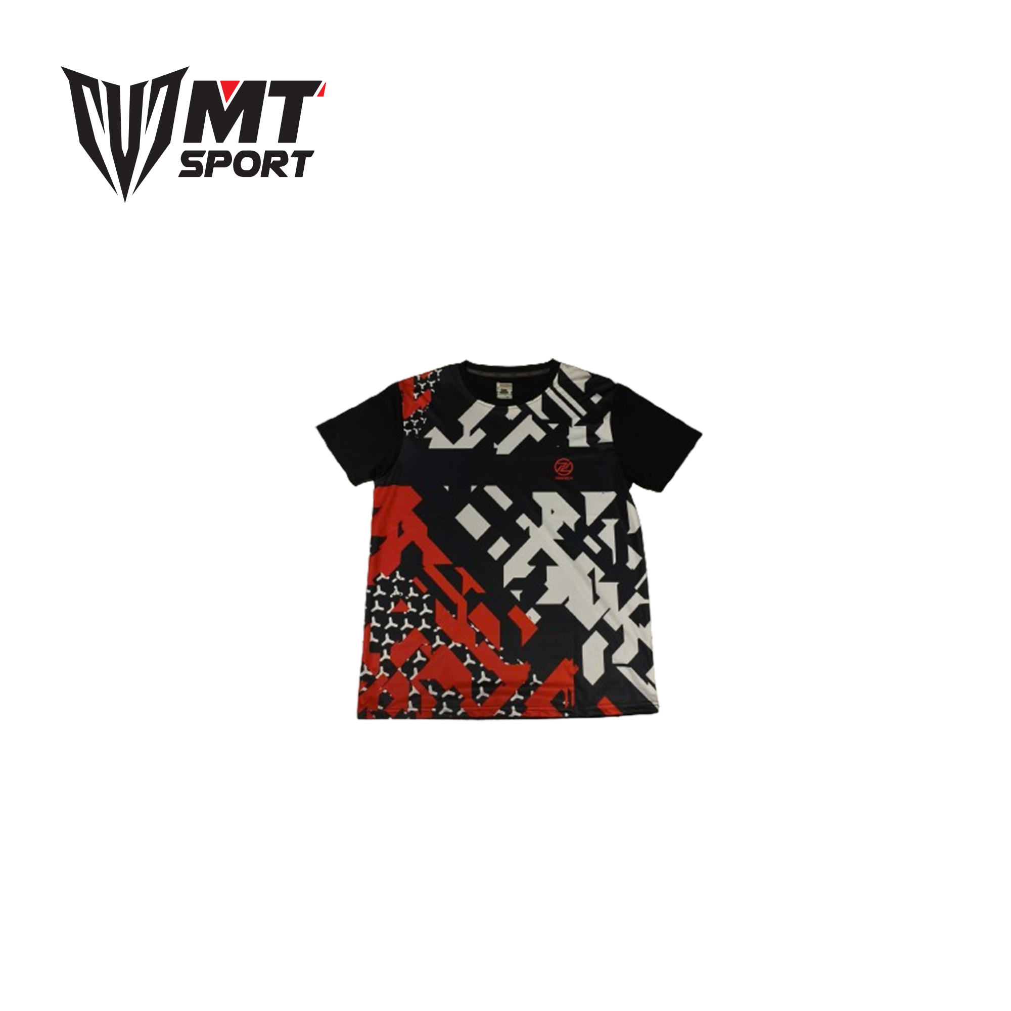 Áo cầu lông Protech nam đen phối trắng đỏ