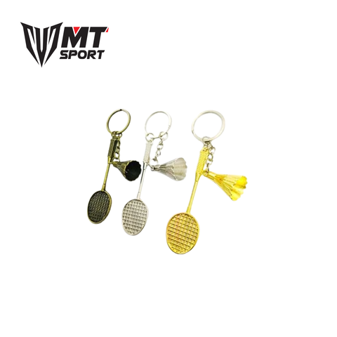 Móc khóa vợt cầu kim loại