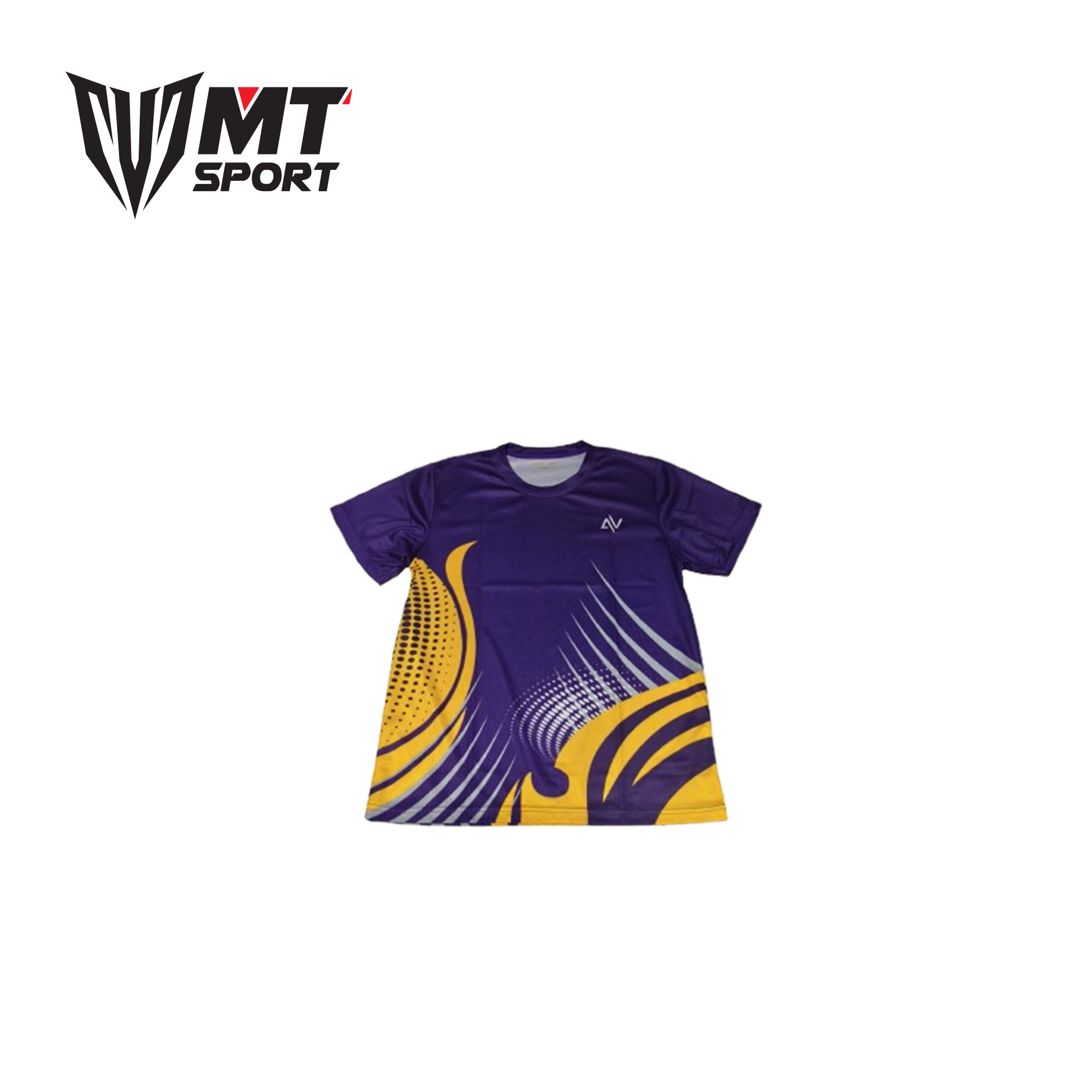 Áo training AV nam tím phối vàng