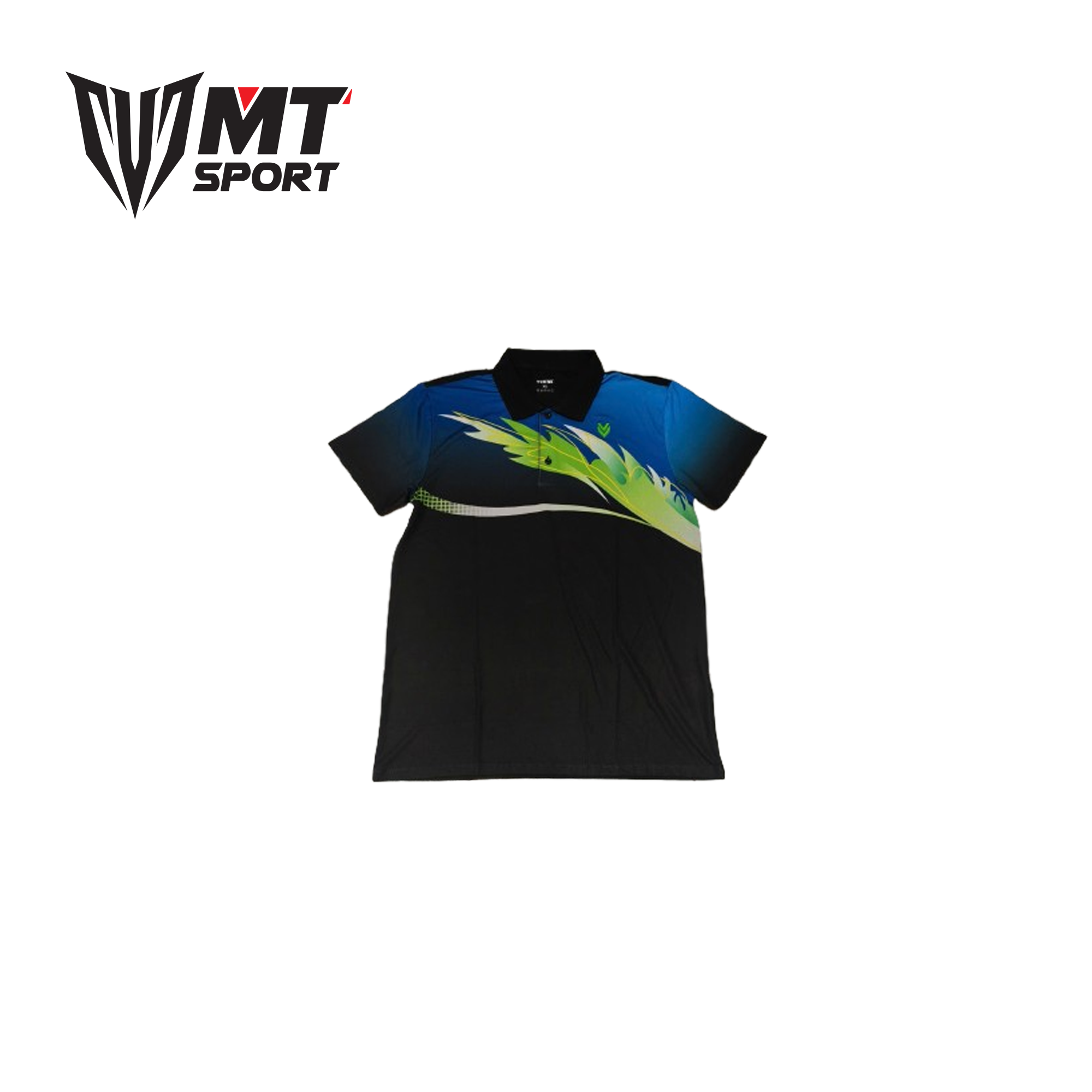 Áo cầu lông Victec nam đen phối xanh