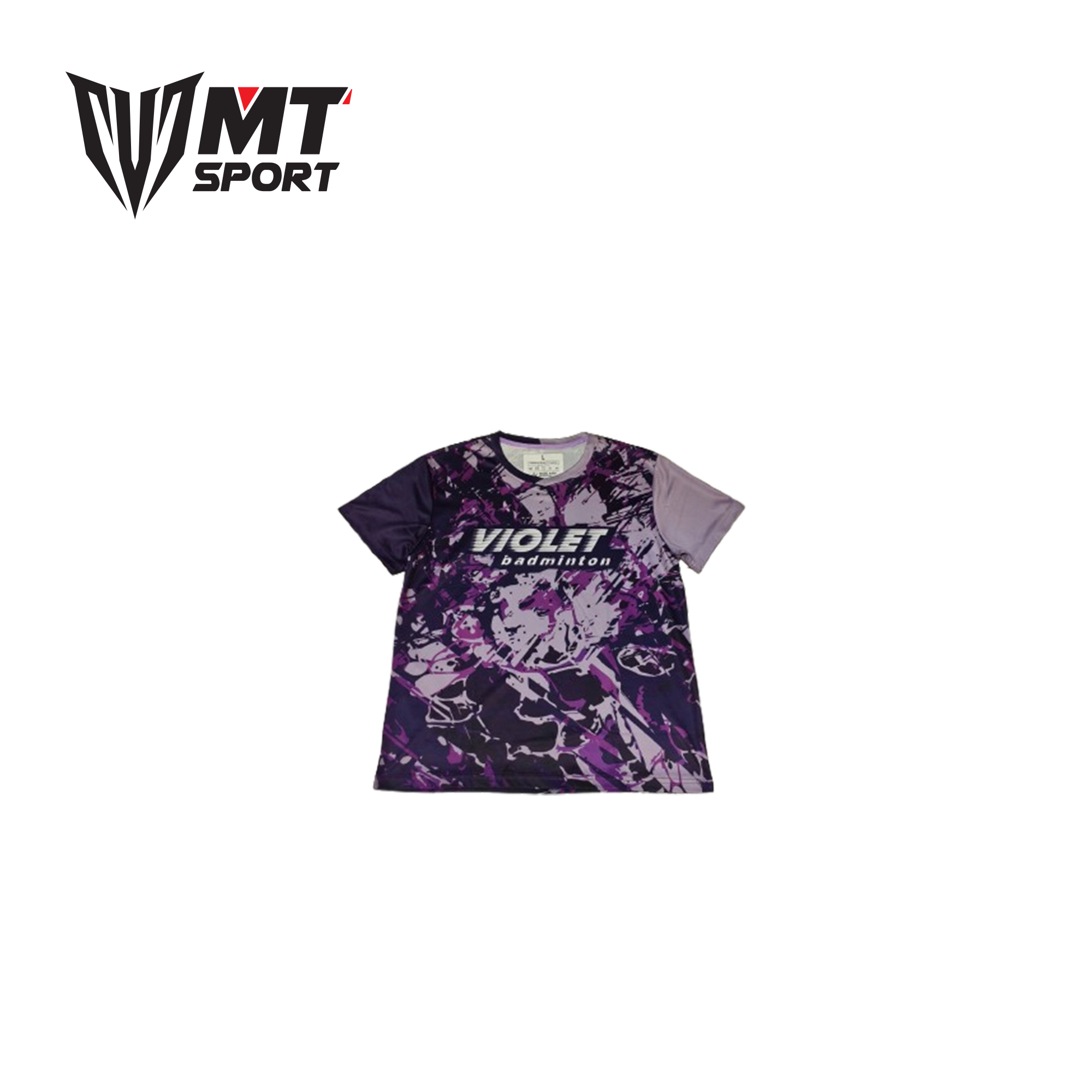 Áo training Violet nam tím họa tiết