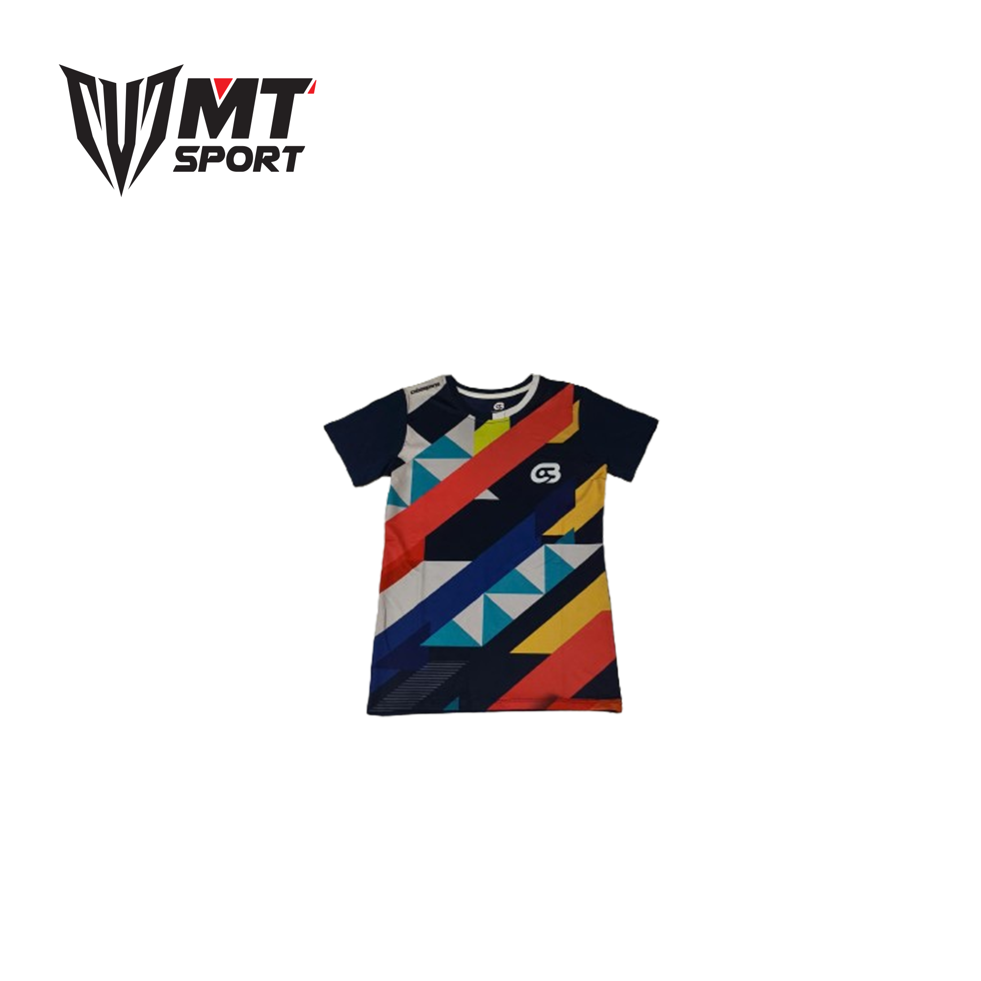 Áo cầu lông Caba nữ xanh dương phối màu