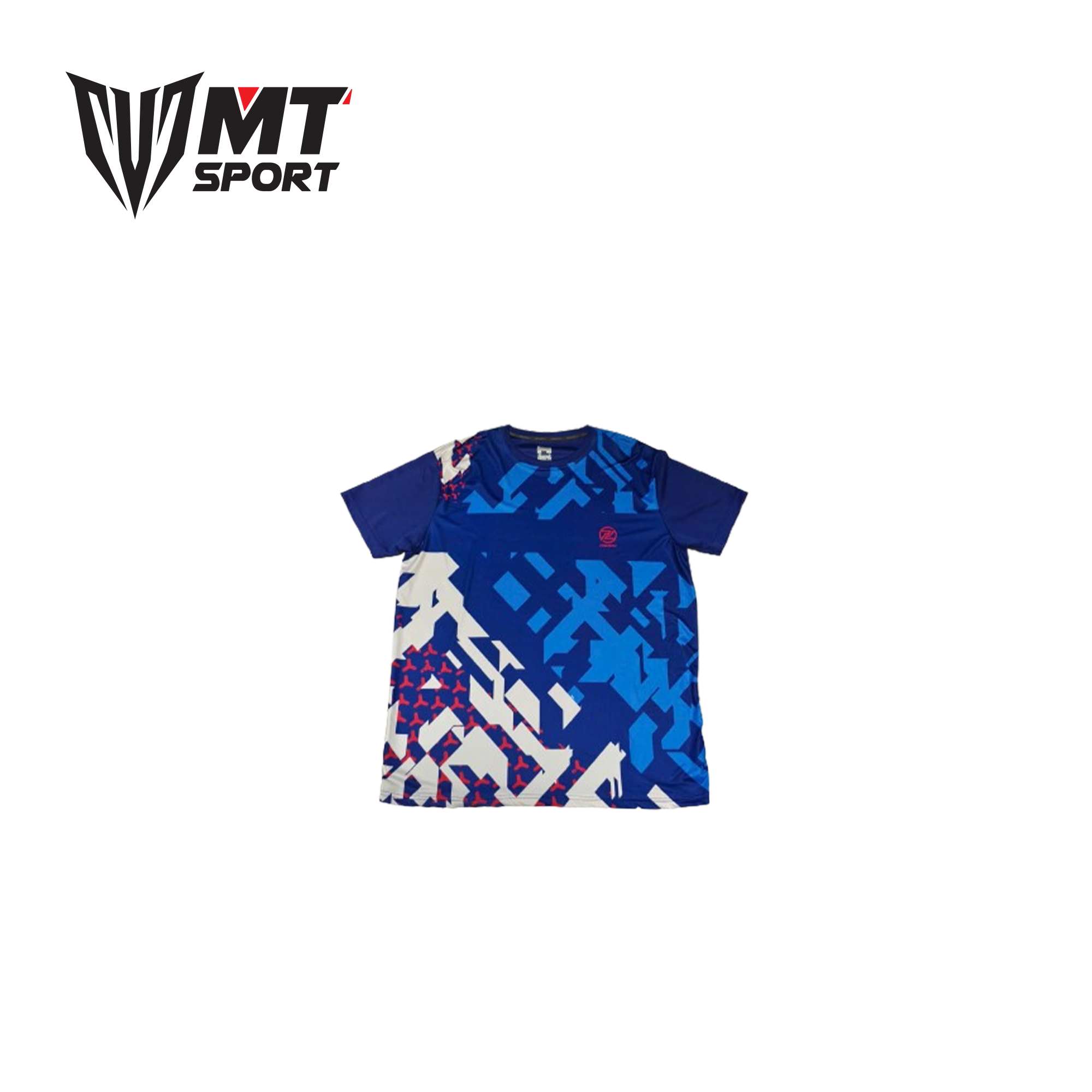 Áo cầu lông Protech nam xanh dương phối trắng