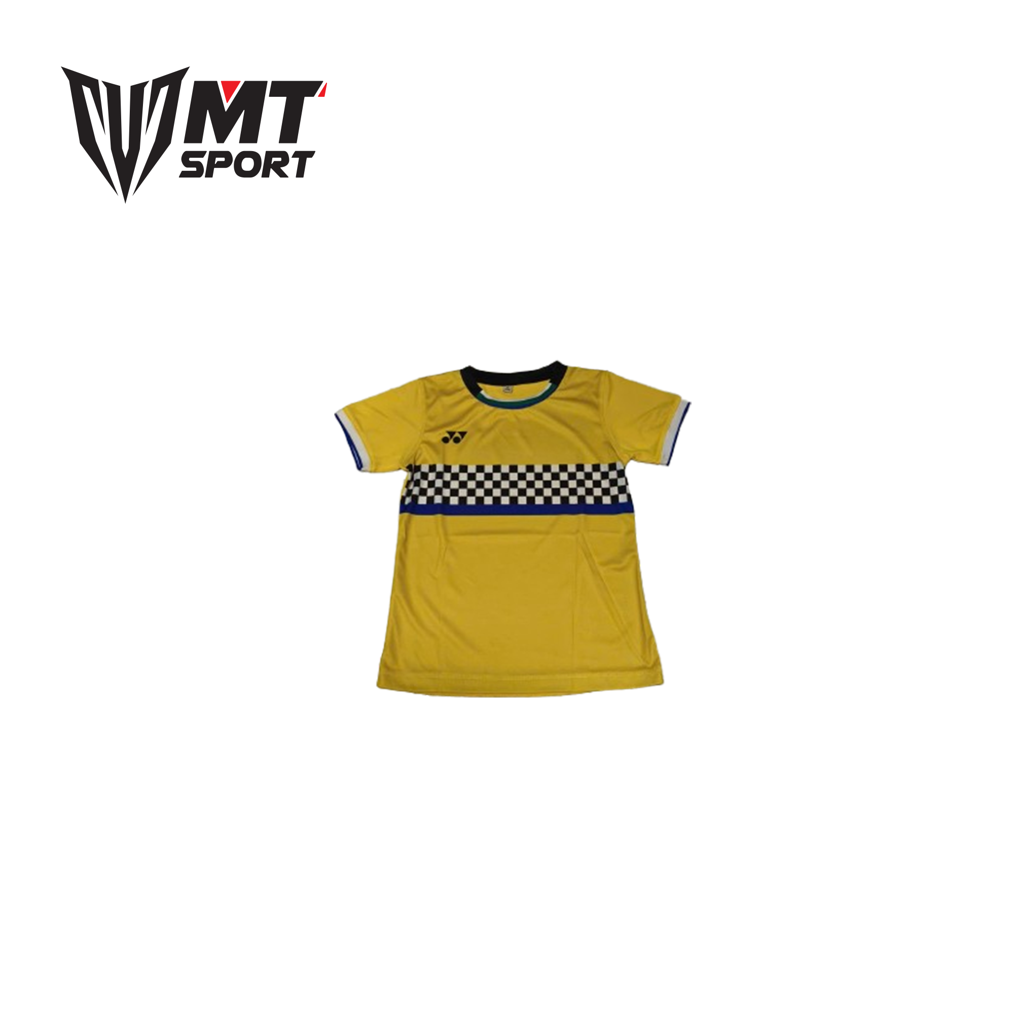 Áo cầu lông Yonex nữ vàng họa tiết trắng đen