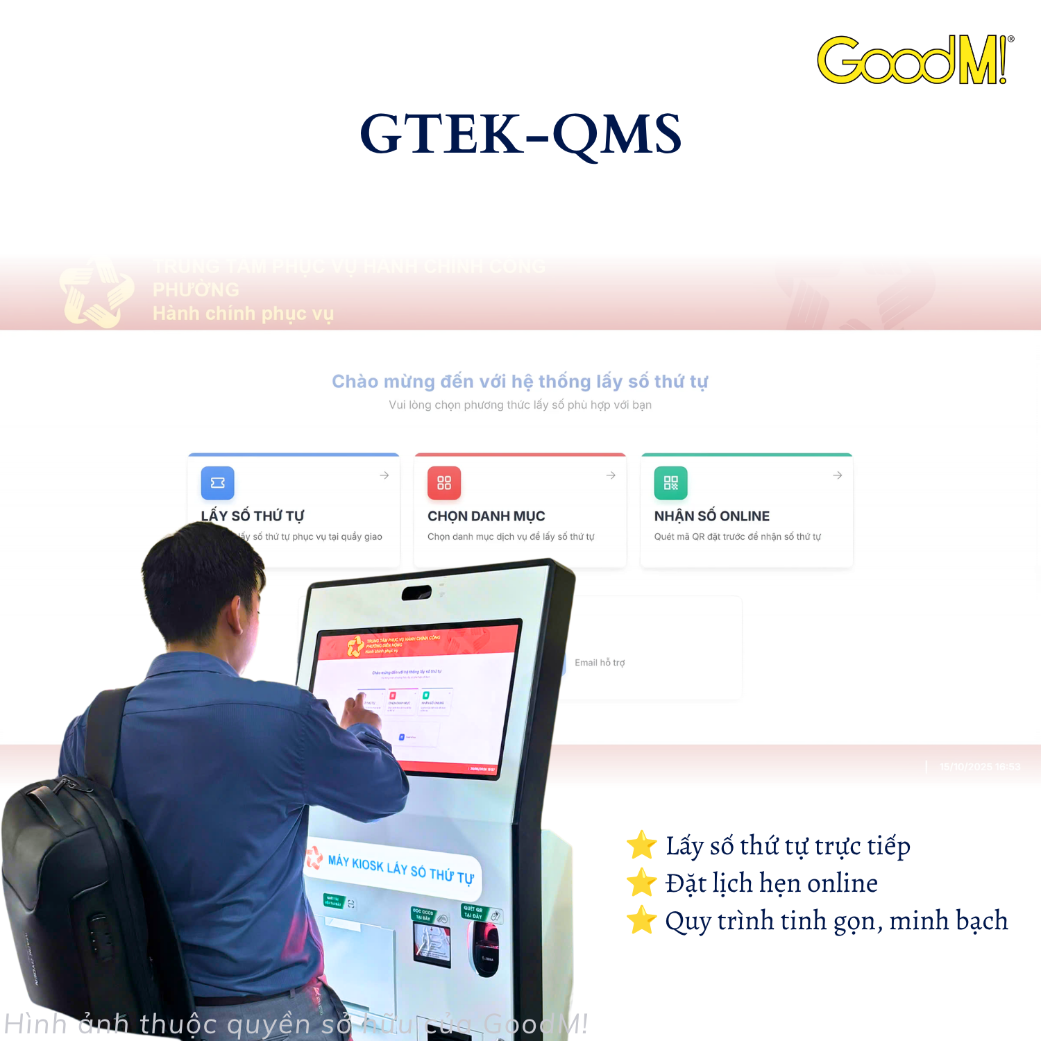  Phần Mềm Xếp Hàng Tự Động GTEK-QMS-ON 