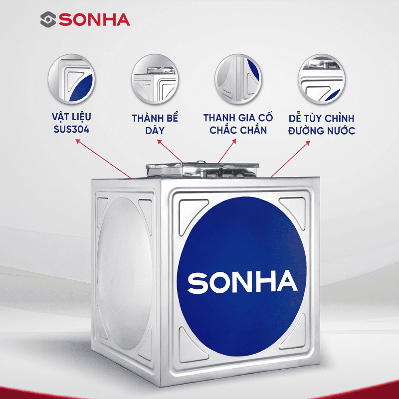 Bể ngầm inox Sơn Hà 4,5m3