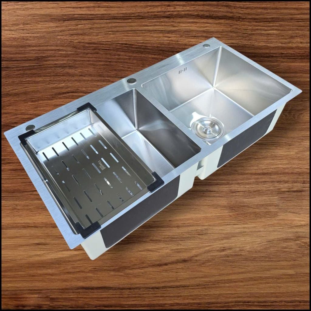 Bồn Rửa Chén Bát Vinasink 2 Hố Cân 9050 - Inox 304 Dày Cao Cấp