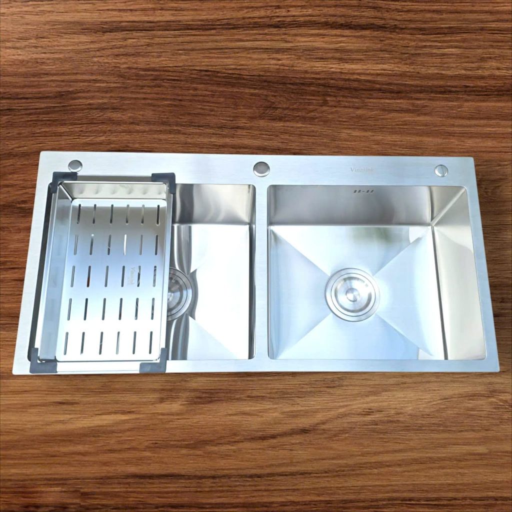 Bồn Rửa Chén Bát Vinasink 2 Hố Cân 9050 - Inox 304 Dày Cao Cấp