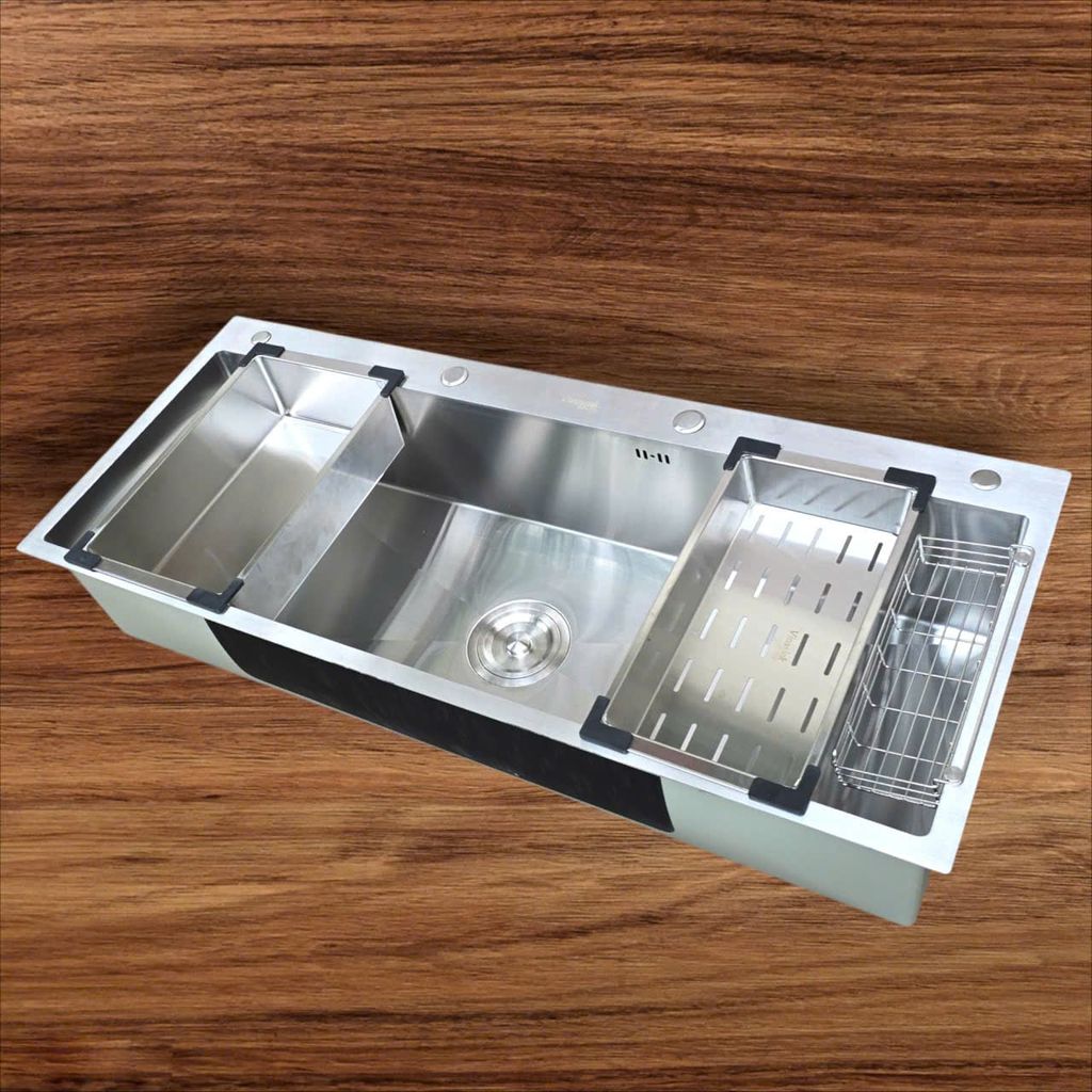 Bồn rửa chén 1 hố Vinasink 1H120.50 Dài 1,2m rộng 50cm