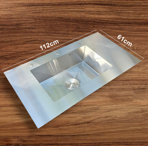 Vinasink Bồn rửa inox tràn viền 1 hố 1H112.50