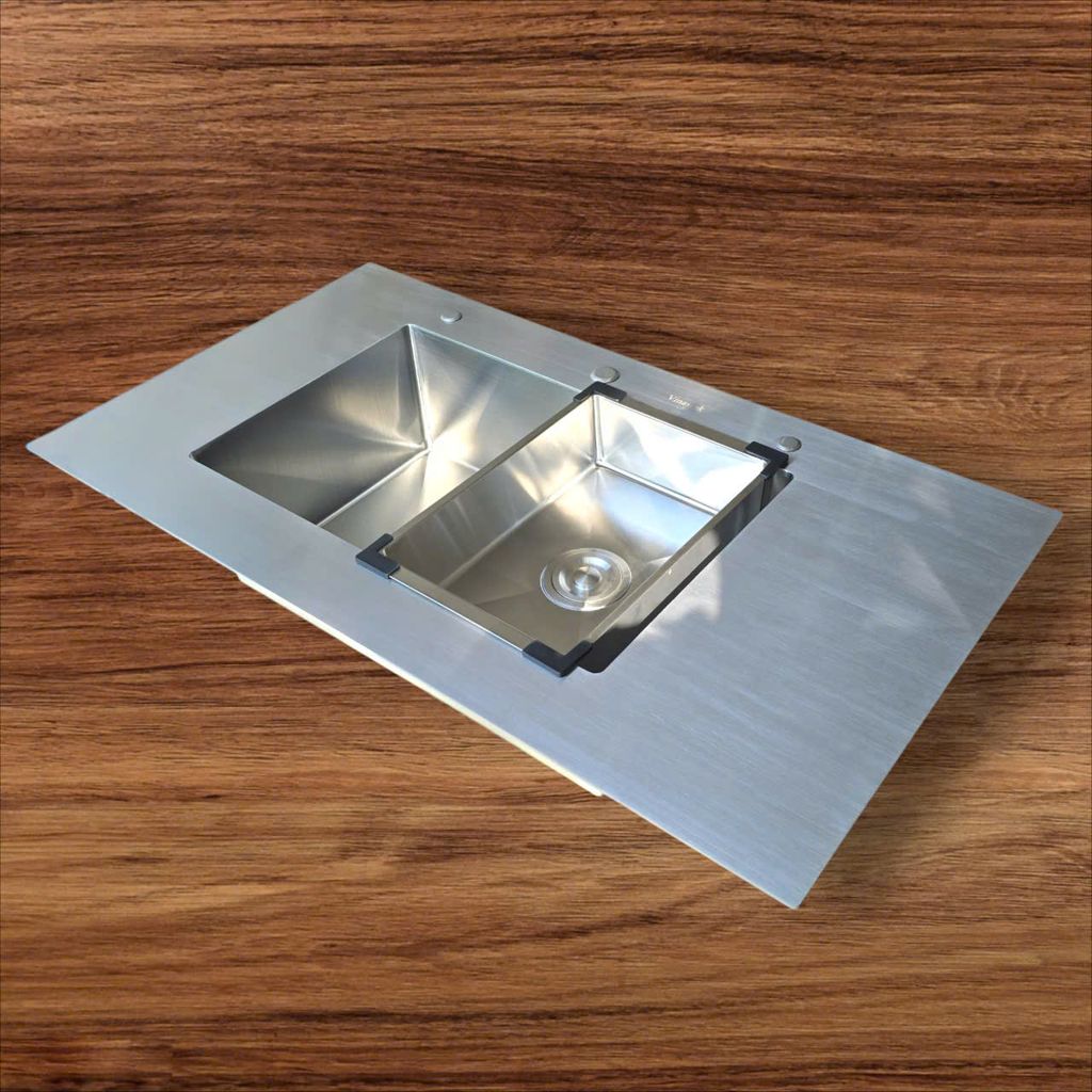 Vinasink Bồn rửa inox tràn viền 1 hố 1H112.50