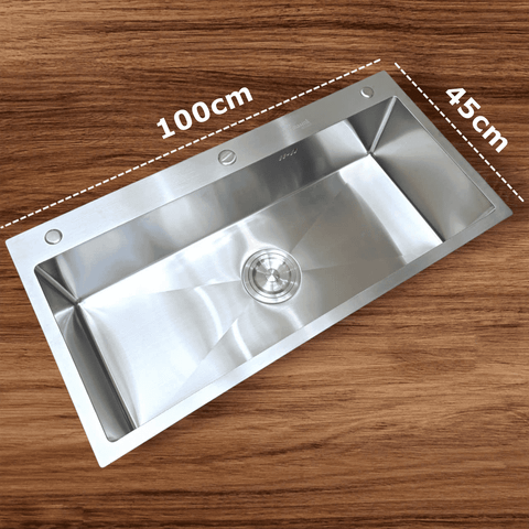 Chậu Rửa Bát 1 Hố Vinasink Inox 304 Dài 1m Rộng 45cm