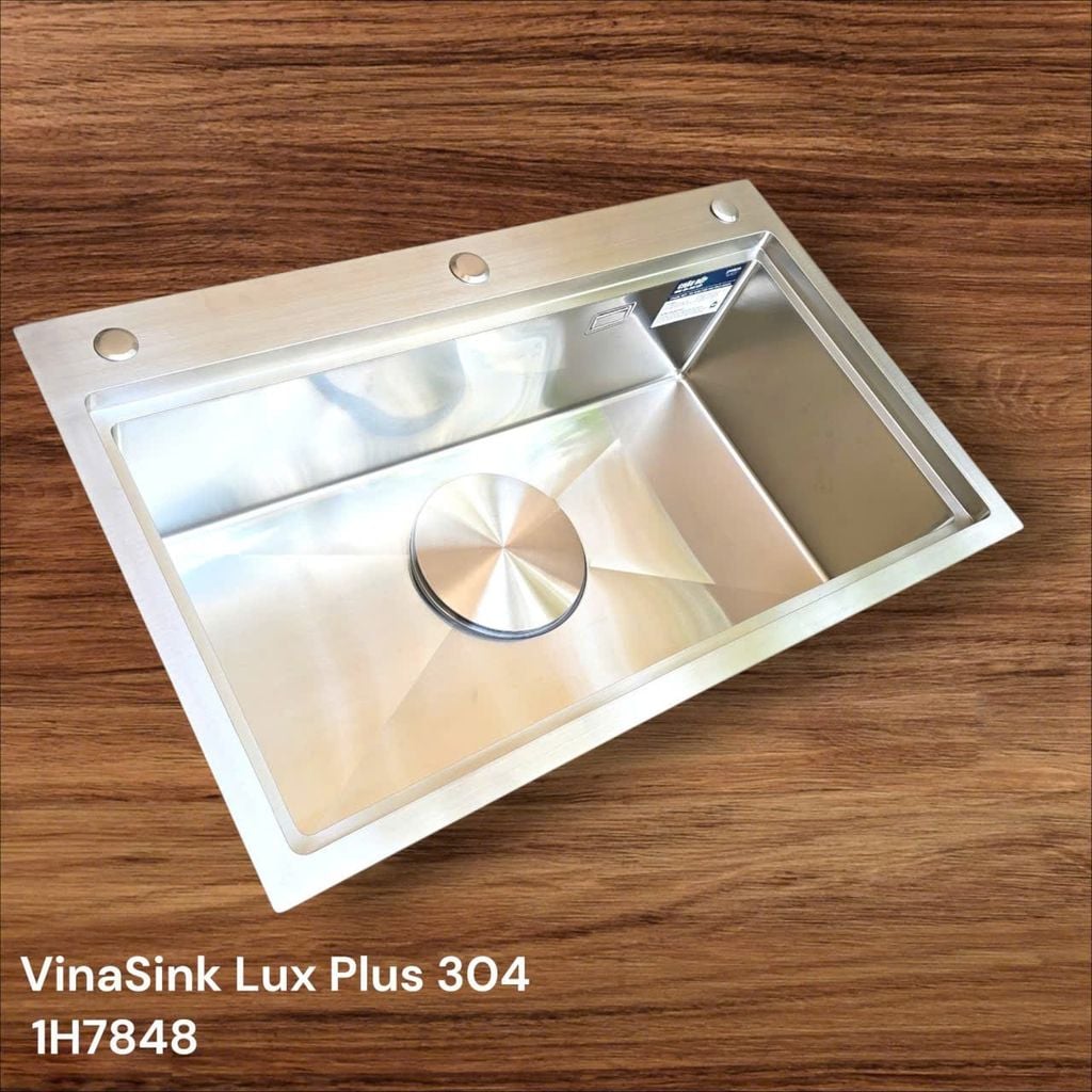 Chậu Rửa Bát 1 Hố Vinasink 1H7848 Cao Cấp – Inox 304 Posco Sáng Bóng Vĩnh Viễn