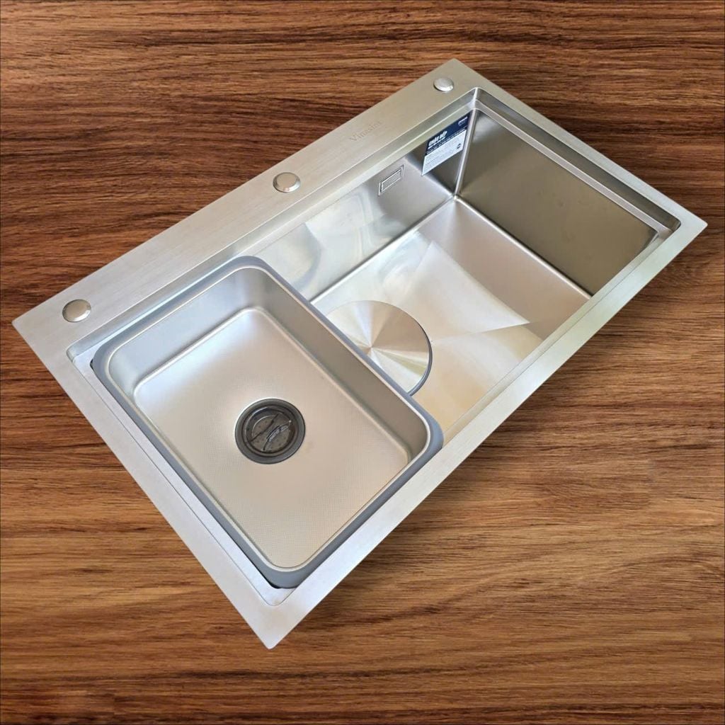 Chậu Rửa Bát 1 Hố Vinasink 1H7848 Cao Cấp – Inox 304 Posco Sáng Bóng Vĩnh Viễn