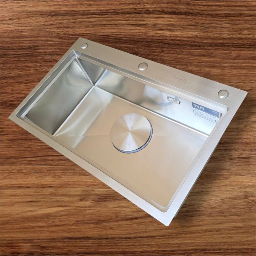 Chậu Rửa Bát 1 Hố Vinasink 1H7848 Cao Cấp – Inox 304 Posco Sáng Bóng Vĩnh Viễn