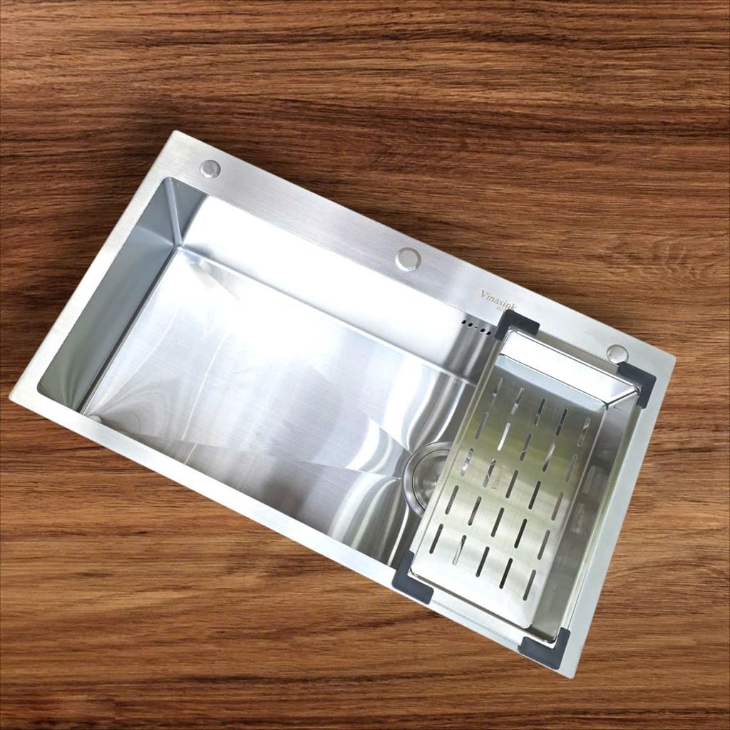 Chậu rửa bát 1 hố Vinasink 1H8248 inox 304 bảo hành 10 năm
