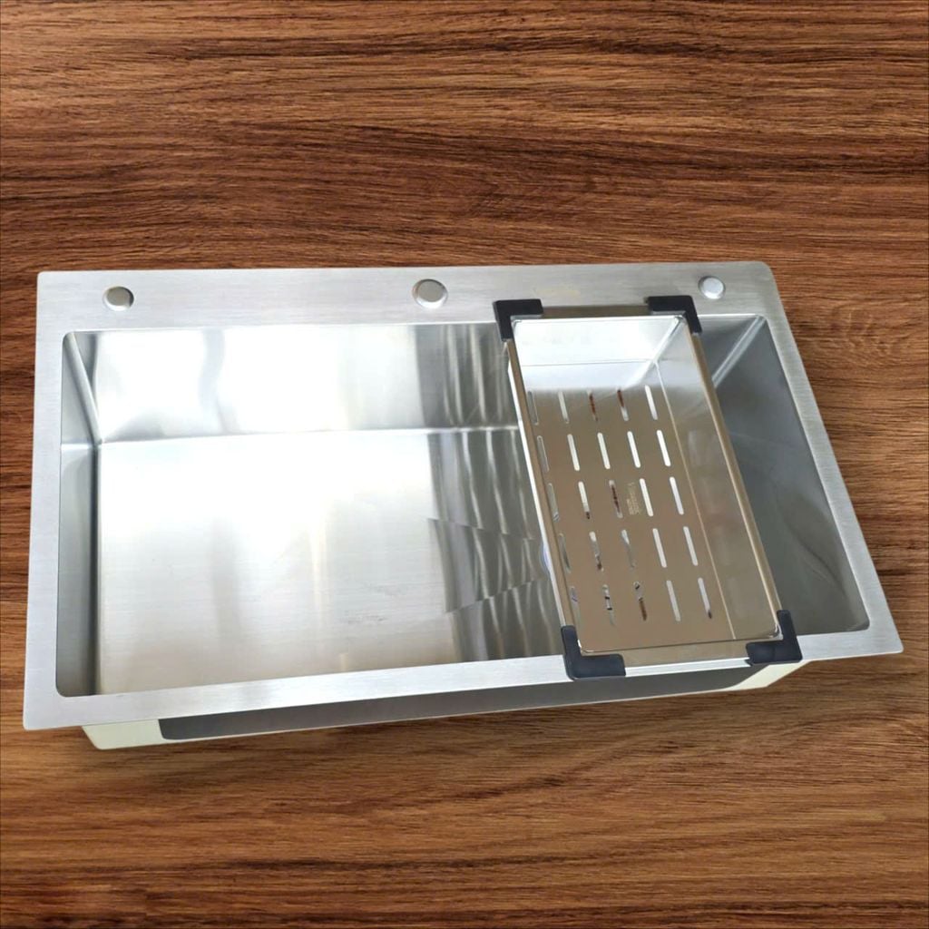 Chậu rửa bát 1 hố Vinasink 1H8248 inox 304 bảo hành 10 năm