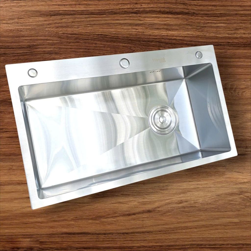 Chậu rửa bát 1 hố Vinasink 1H8248 inox 304 bảo hành 10 năm