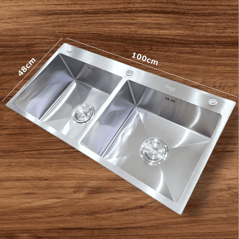 Chậu rửa 2 hố to Vinasink 2H100.48