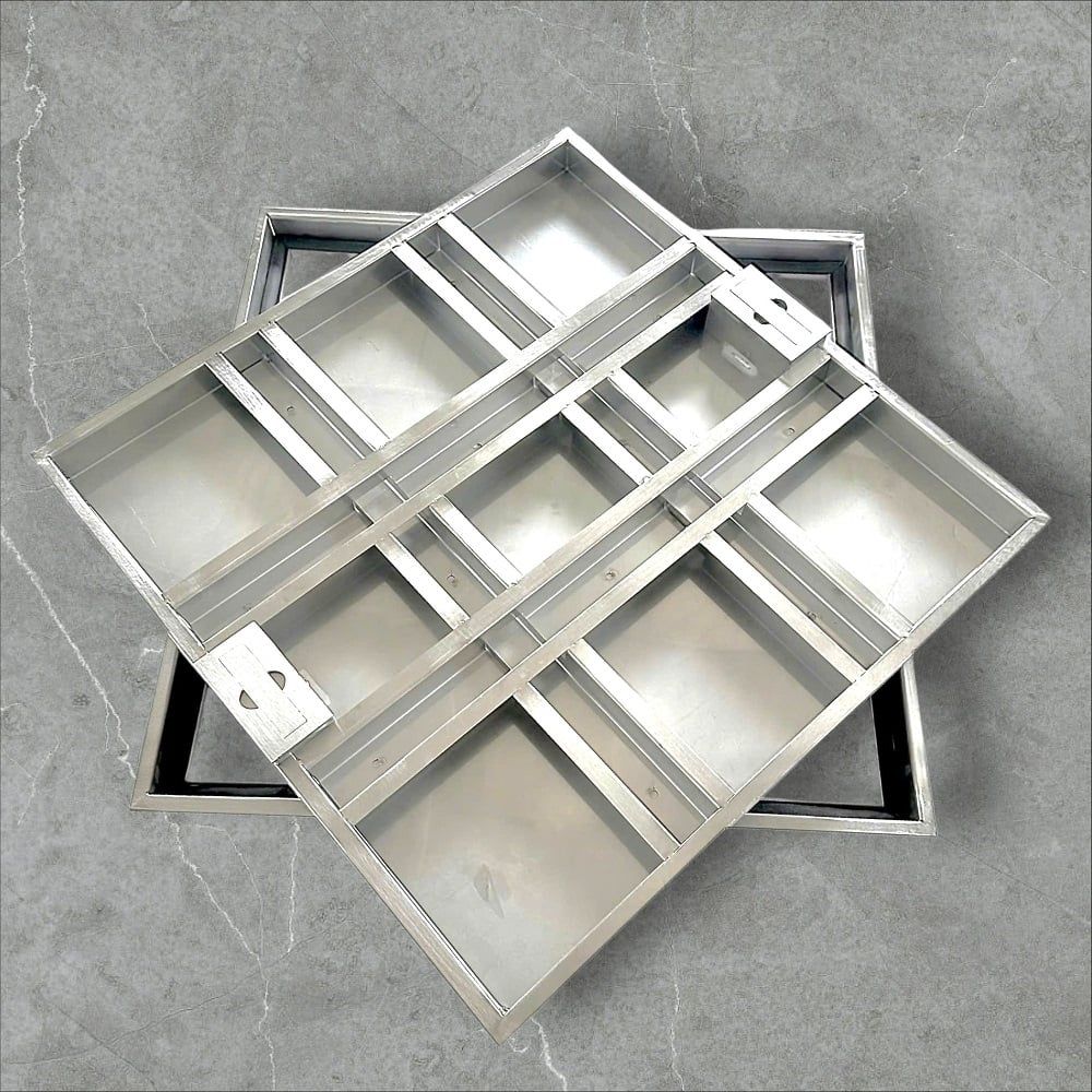Nắp bể ngầm inox kín không viền 80x80