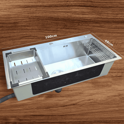 Chậu rửa 1 hố Vinasink 1H100.48 Dài 1m Rộng 48cm