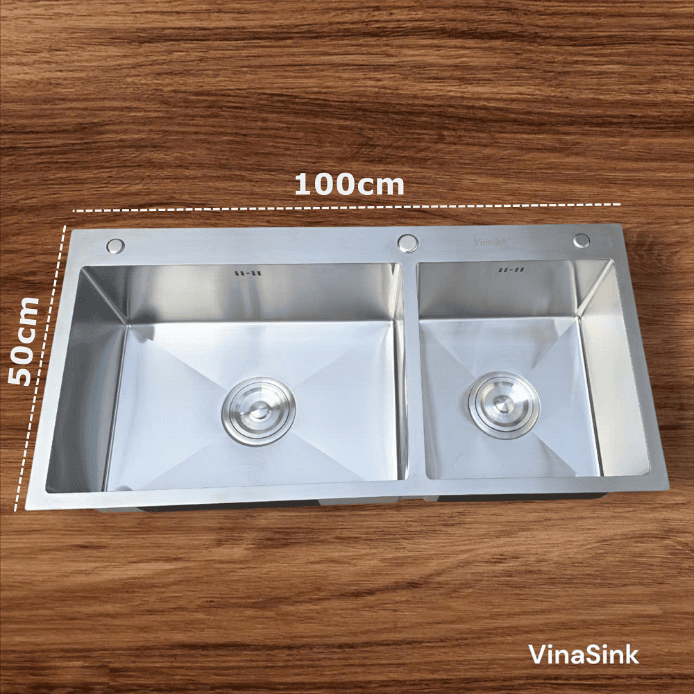 Chậu rửa bát 2 Hố lệch Vinasink 2HL10050