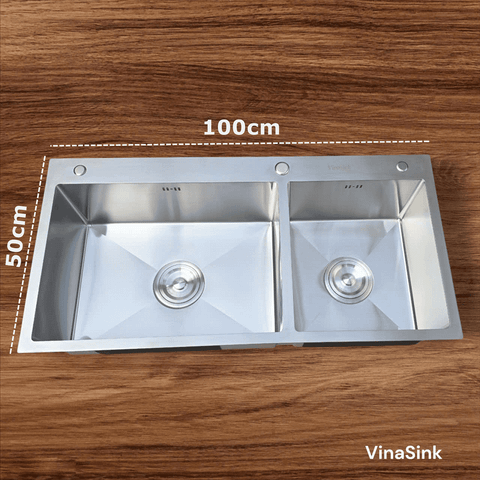 Chậu rửa bát 2 Hố lệch Vinasink 2HL10050