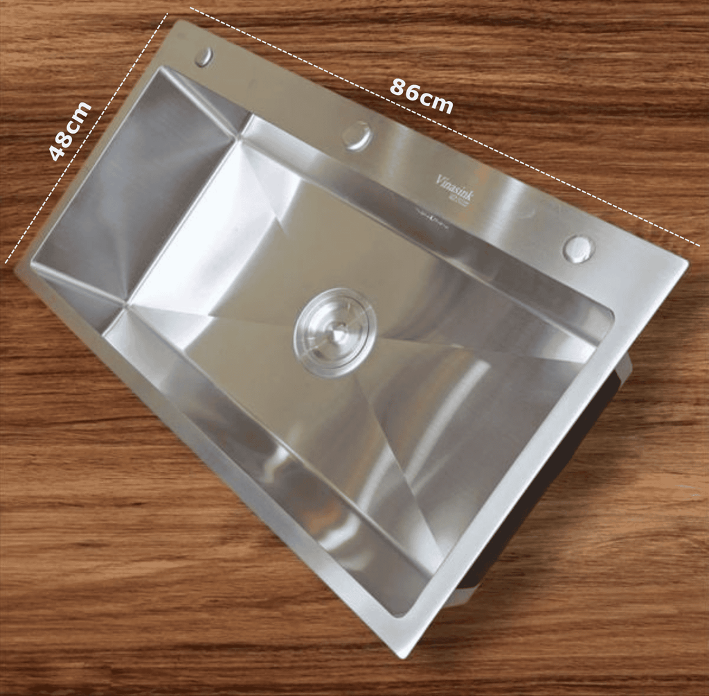 Chậu rửa 1 hố Vinasink 1H8648 Dài 86cm Rộng 48cm