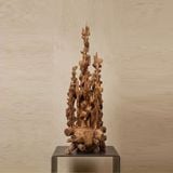  Cảnh Trầm 5 Nhánh Ngũ Mộc Hội Tụ – Trầm Hương Tự Nhiên Việt Nam Cao 1.2m 