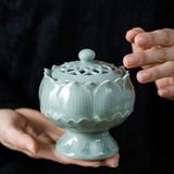  Lư Xông Trầm Điện Hoa Sen Cao Cấp – Giải Pháp Thưởng Trầm An Toàn & Sang Trọng LX260101 