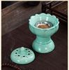  Lò Xông Trầm Dùng Điện Hoa Sen Dập Nổi Xanh Lam – Gốm Sứ Cao Cấp, Nhiệt Độ 520°C LXT260707 