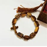  Vòng Trầm Hương Tự Nhiên Việt Nam Cắt Khúc Mix Thánh Giá VHT260519| Trầm Rừng 30 Năm 