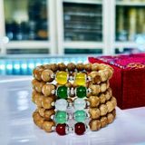  Vòng Trầm Hương Tự Nhiên Indo 8ly mix đá đủ màu-VHT251017 