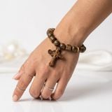  Vòng Tay Trầm Hương Lu Thống Mix Thánh Giá & Vòng Mân Côi VHT260418 
