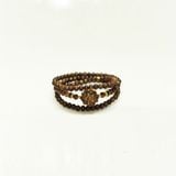  Vòng Trầm Hương Indo  4mm Mix Hoa Sen Quấn 3 Vòng Dành Cho Nữ – VHT20251225 