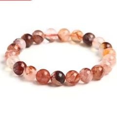  Vòng Tay Phong Thuỷ Cao Cấp - Đá Thạch Anh Lửa Tự Nhiên 10ly 