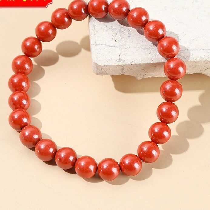  Vòng Tay Phong Thuỷ Cao Cấp - Đá Chu Sa Hoàng Đế 8 Ly Tự Nhiên 