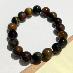  Vòng Tay Phong Thuỷ Cao Cấp - Đá Mắt Hổ Tự Nhiên Tam Tài 10ly (AC) 