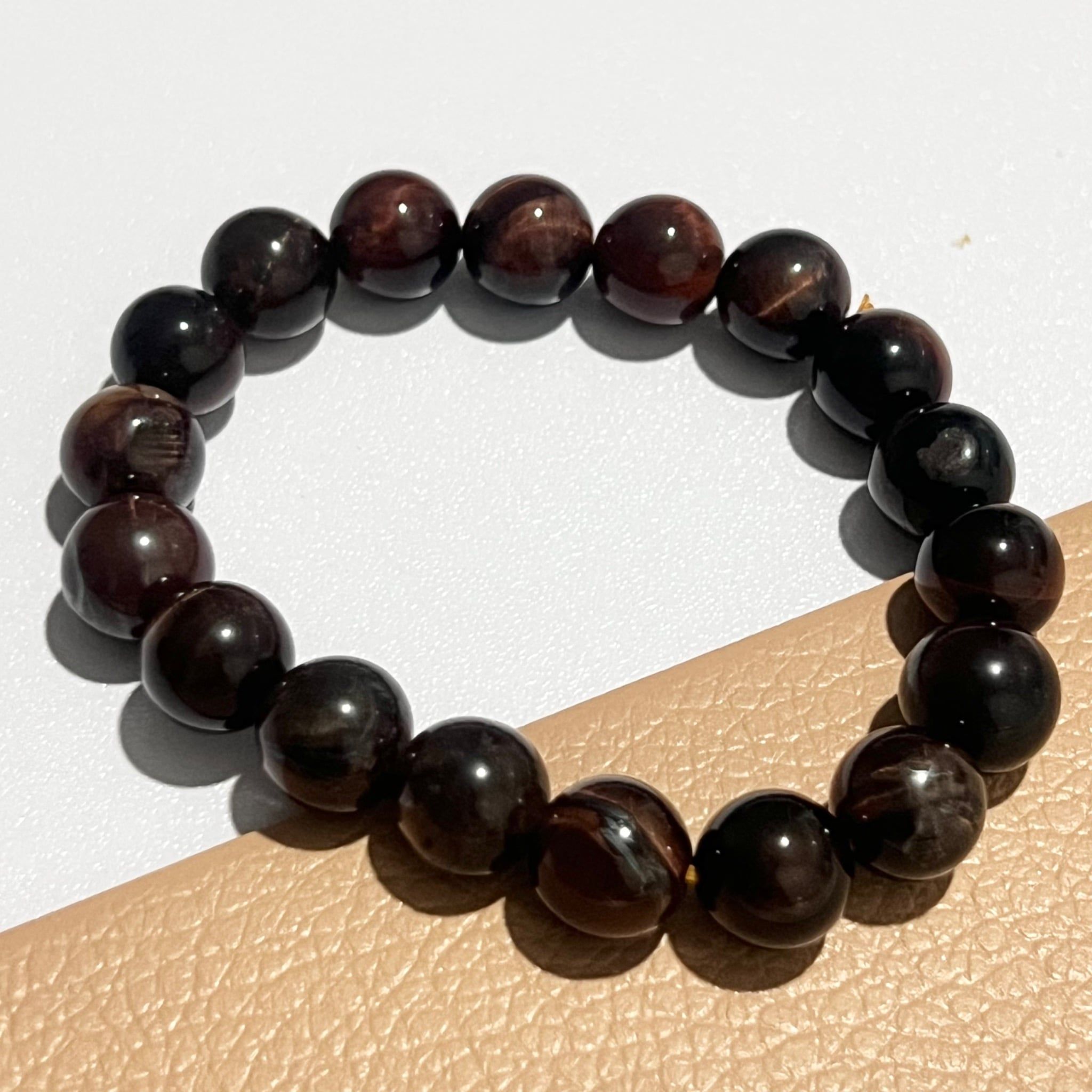  Vòng Tay Phong Thuỷ Cao Cấp - Đá Mắt Hổ Đỏ Tự Nhiên 10ly (AF) 