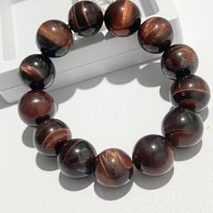  Vòng Tay Phong Thuỷ Cao Cấp - Đá Mắt Hổ Đỏ Tự Nhiên 16ly (AG) 