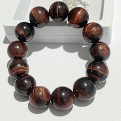  Vòng Tay Phong Thuỷ Cao Cấp - Đá Mắt Hổ Đỏ Tự Nhiên 16ly (AG) 