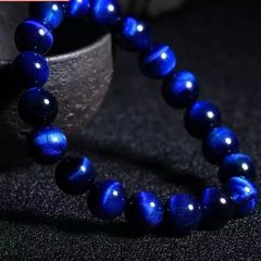  Vòng Tay Phong Thuỷ Cao Cấp - Đá Mắt Hổ Xanh Đen Tự Nhiên 8ly (AH) 